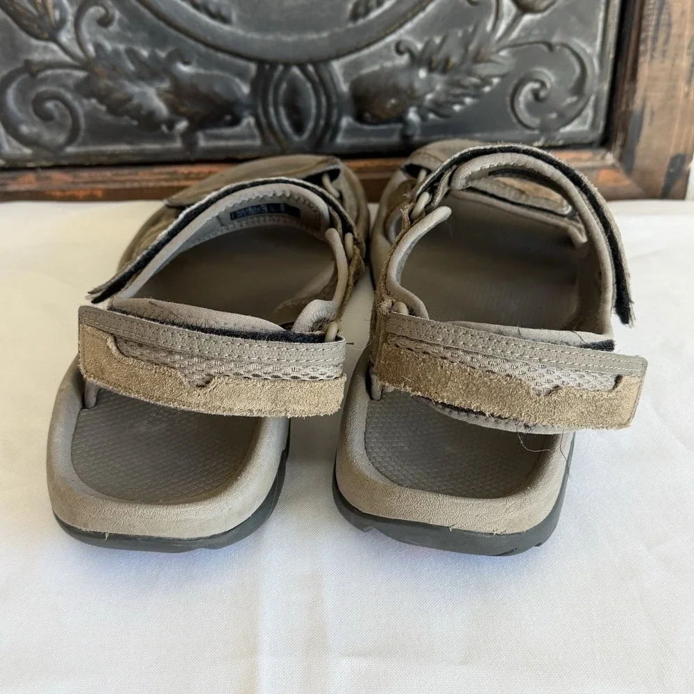 Teva Men's Sandals Size 11 Hudson Bungee Cord Brown Suede Hiking Outdoor Strappy